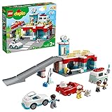 LEGO 10948 Duplo Town Aparcamiento y Autolavado, Parking para Coches de Juguete para Niños 2 Años...