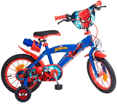 bicicleta de spiderman para niños