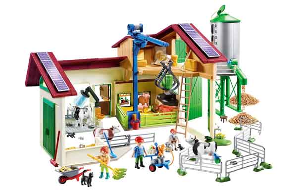 granja con silo de playmobil